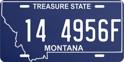 MT license plate 144956F