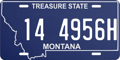 MT license plate 144956H