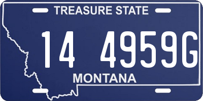 MT license plate 144959G