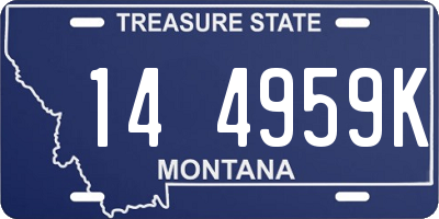 MT license plate 144959K
