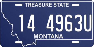 MT license plate 144963U