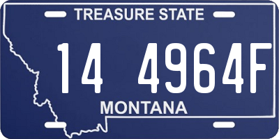 MT license plate 144964F