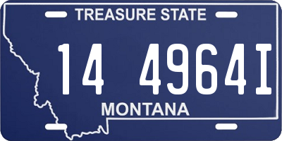 MT license plate 144964I
