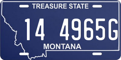 MT license plate 144965G