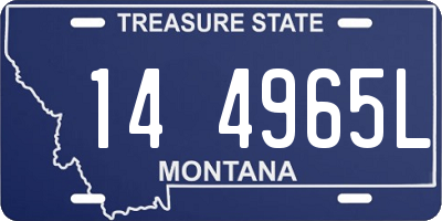 MT license plate 144965L