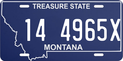 MT license plate 144965X