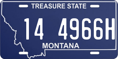 MT license plate 144966H