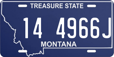 MT license plate 144966J