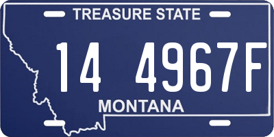 MT license plate 144967F