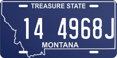 MT license plate 144968J