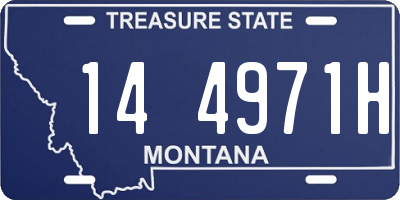 MT license plate 144971H