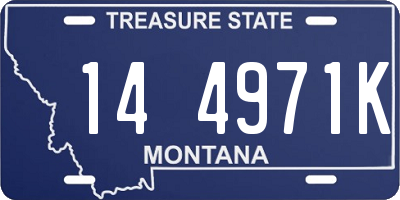 MT license plate 144971K