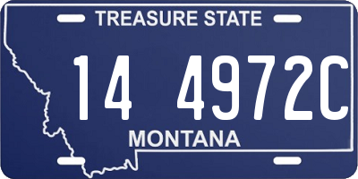 MT license plate 144972C