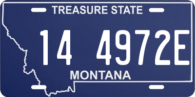 MT license plate 144972E
