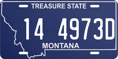 MT license plate 144973D