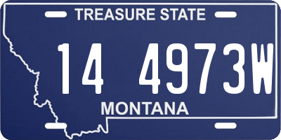 MT license plate 144973W