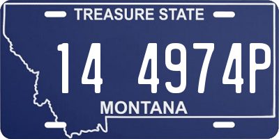 MT license plate 144974P