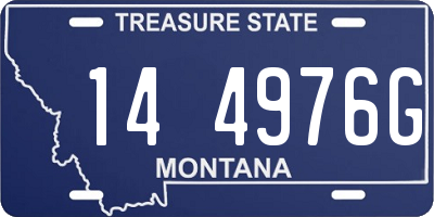 MT license plate 144976G