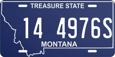 MT license plate 144976S