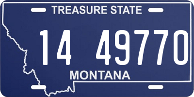 MT license plate 144977O