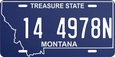 MT license plate 144978N