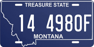 MT license plate 144980F