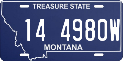 MT license plate 144980W