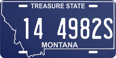 MT license plate 144982S
