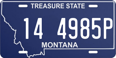 MT license plate 144985P