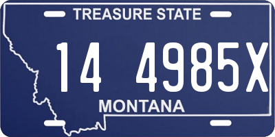 MT license plate 144985X