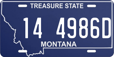 MT license plate 144986D