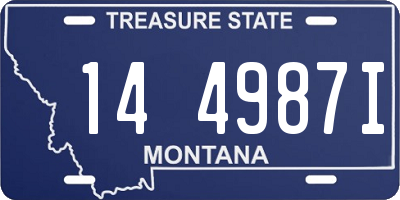 MT license plate 144987I