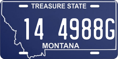 MT license plate 144988G