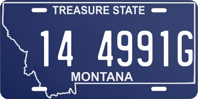 MT license plate 144991G