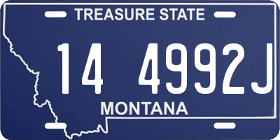 MT license plate 144992J