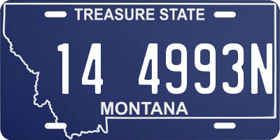 MT license plate 144993N