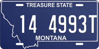 MT license plate 144993T