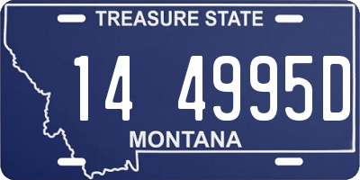 MT license plate 144995D