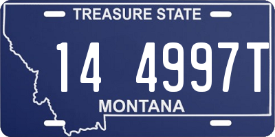 MT license plate 144997T