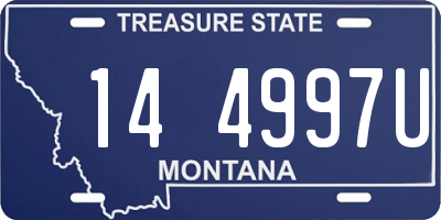 MT license plate 144997U