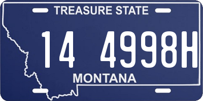 MT license plate 144998H
