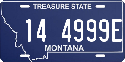 MT license plate 144999E