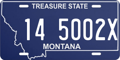 MT license plate 145002X