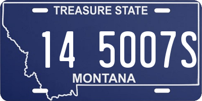 MT license plate 145007S