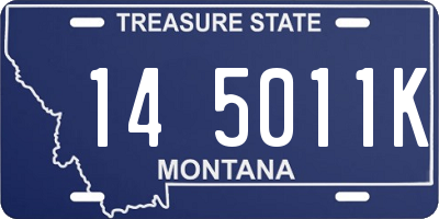 MT license plate 145011K