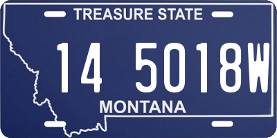 MT license plate 145018W