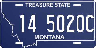 MT license plate 145020C