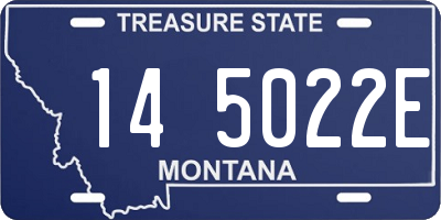 MT license plate 145022E