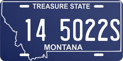 MT license plate 145022S