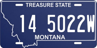 MT license plate 145022W